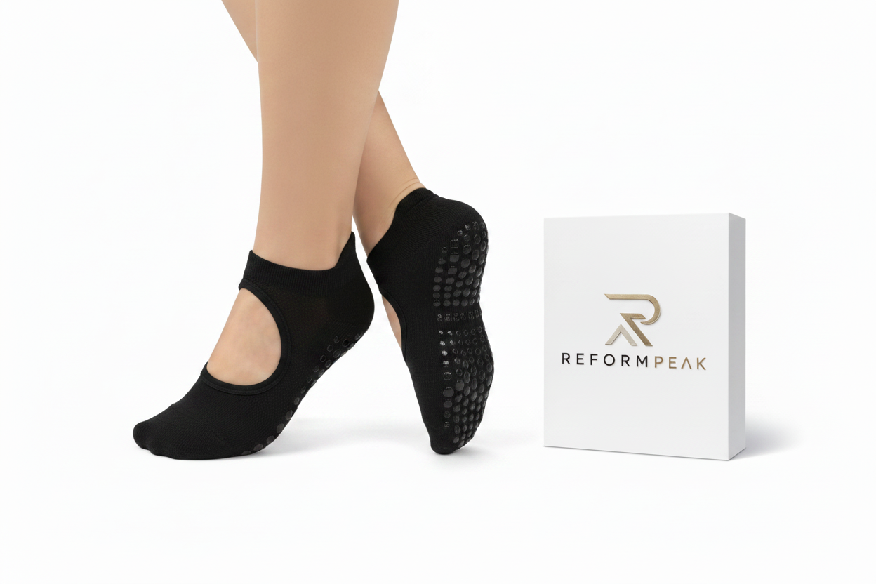 Black Open-Instep Socks with ReformPeak Box